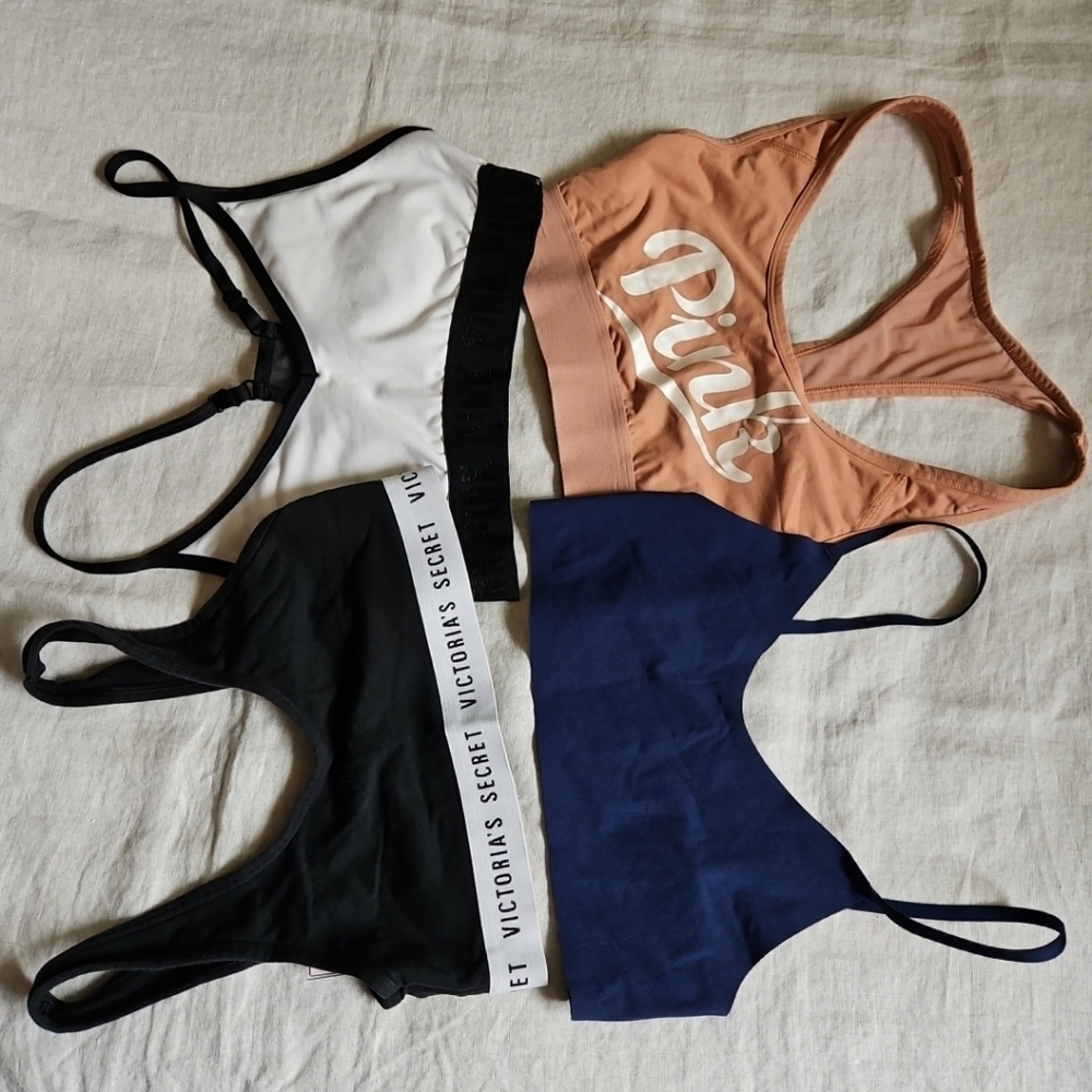 Pink Victoria's Secret Bundle Sport Bras Size Small